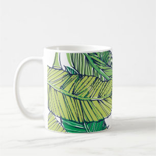 Caneca De Café ilustração/vinheta da ilha tropical