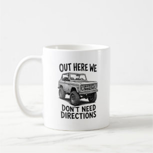 Caneca De Café Ilustração Vintage Clássica de Bronco Off-Road