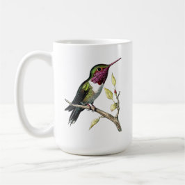 Caneca De Café Ilustração Vintage do Beija-flor de Anna