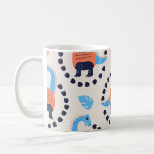 Caneca De Café Ilustração visual de padrão sem costura com um di