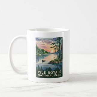 Caneca De Café Ilustração Watercolor de Isle Royale