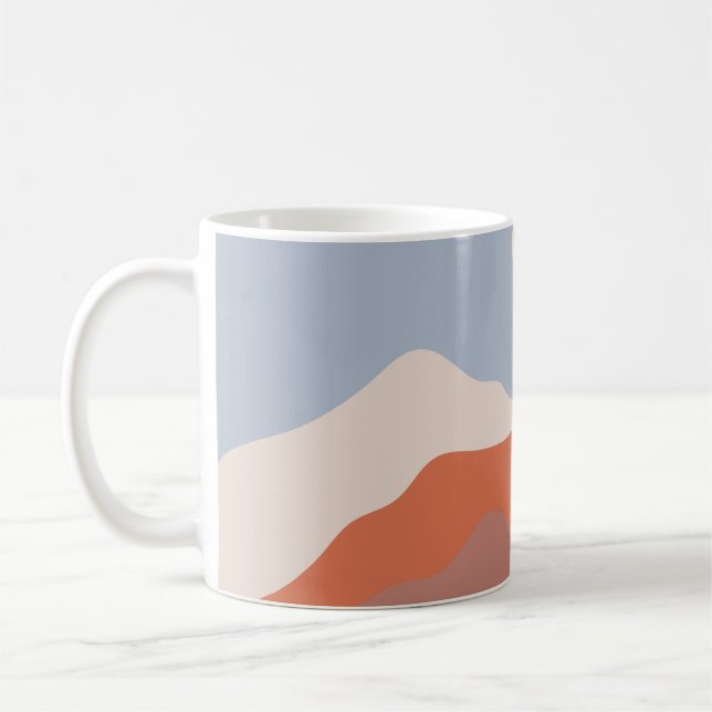 Caneca De Café Ilustrações de meio século paisagístico,lan minima (Esquerda)