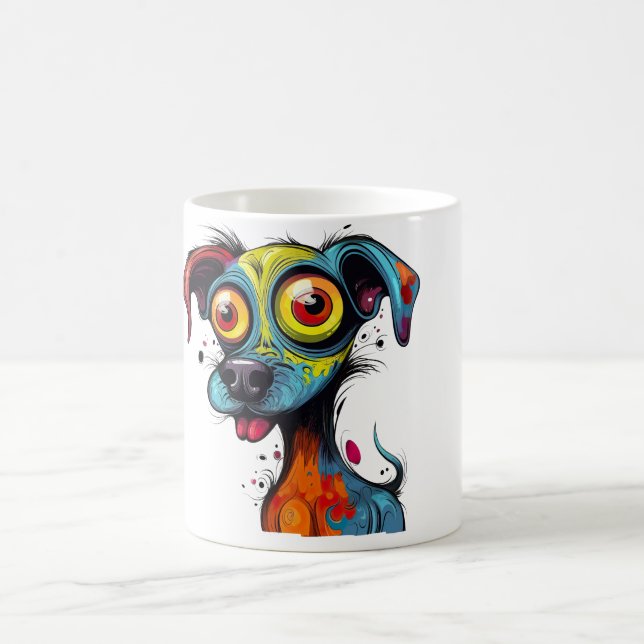 Caneca De Café Ilustrações do Halloween Pup (Centro)