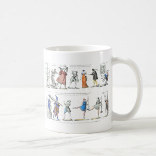 Caneca De Café Ilustrações francesas do caráter do balé
