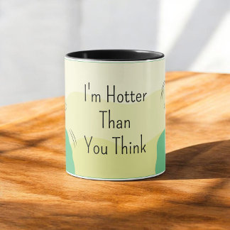 Caneca de Café Ilustrada Estou Mais Quente Do Que