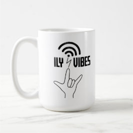 Caneca De Café ILY Vibes - Design ASL