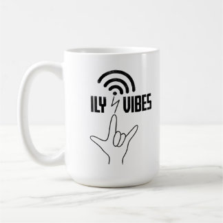 Caneca De Café ILY Vibes - Design ASL