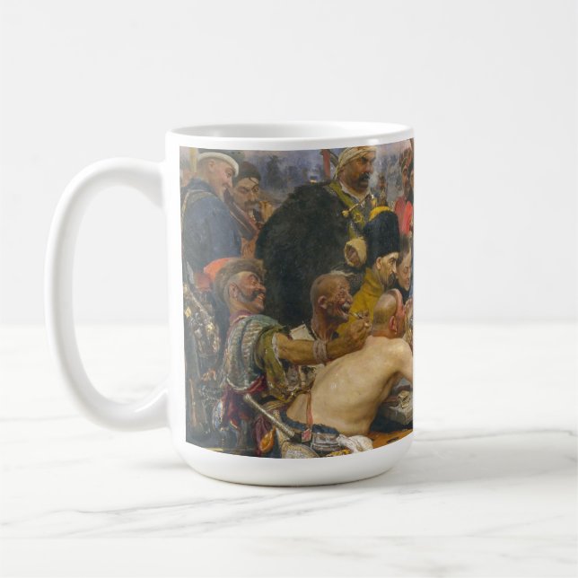 Caneca De Café Ilya Repin Reply of the Zaporozhian Cossacks (Esquerda)