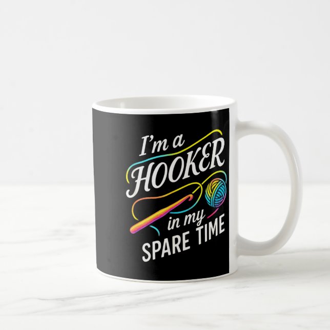 Caneca De Café I'm A In My Spare Time - Funny Crochet Lovers  (Direita)