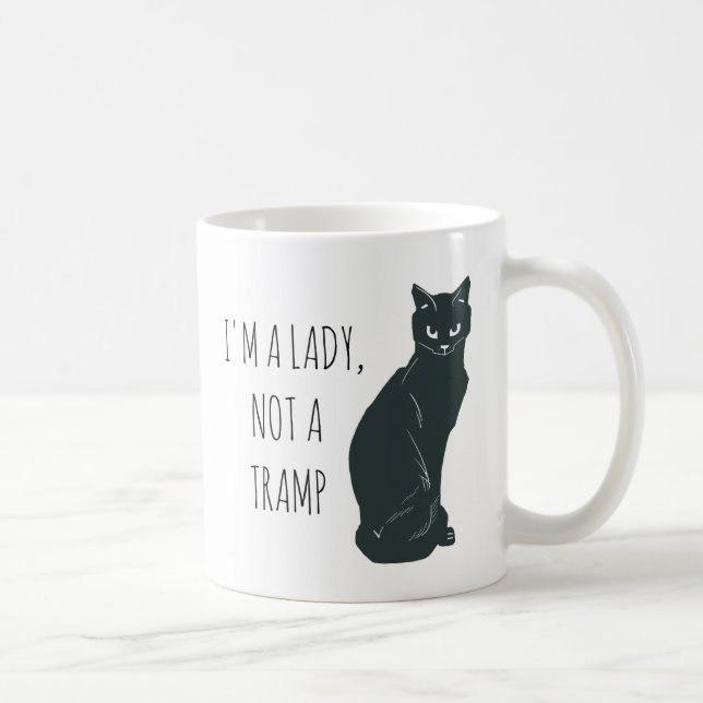 Caneca De Café I'm a Lady, Not a Tramp Mug -for Cat Lovers (Direita)