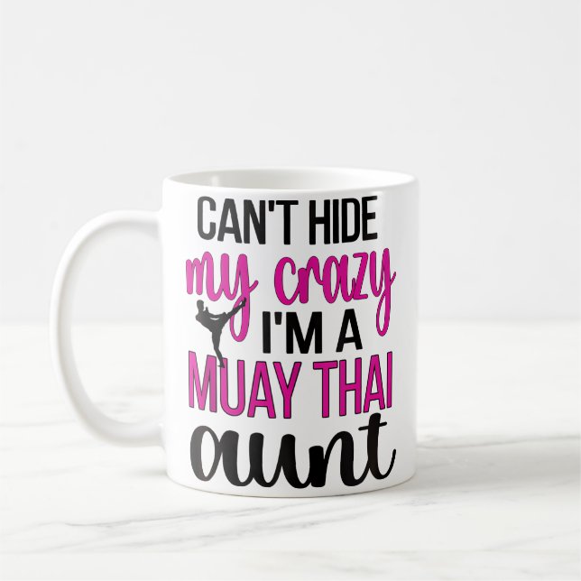 Caneca De Café I'M A Muay Thai Aunt Funny Muay Thai Fighter Aunti (Esquerda)