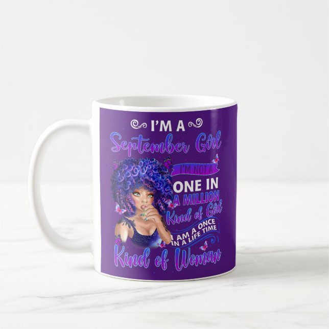 Caneca De Café I'm a September Girl Women A Queen Was Born In (Esquerda)