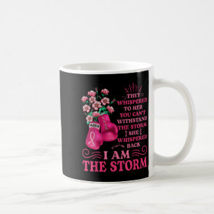 Caneca De Café Im A Tempestade Boxando As Mulheres De Fita Rosa D