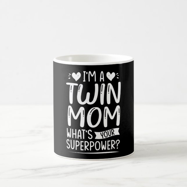 Caneca De Café I'm a twin mom what's your superpower (Centro)