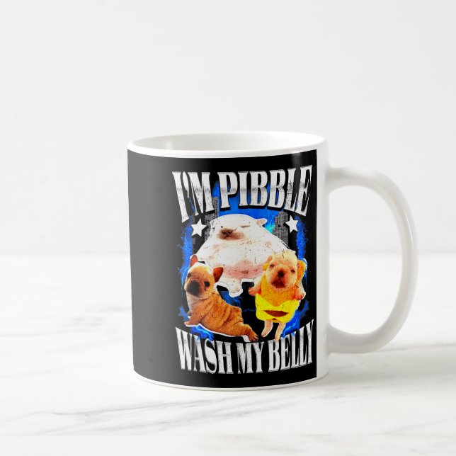 Caneca De Café Im Bble Wash My Belly Frenchie Bulldog  (Direita)