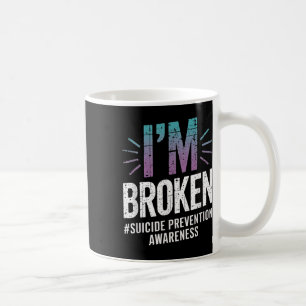 Caneca De Café Im Chá & Quebrado; Prevenir Suicídio De Fita Ro