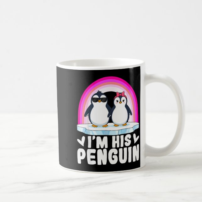 Caneca De Café I'm Her Penguin Matching Couple Valentine Love Hea (Direita)