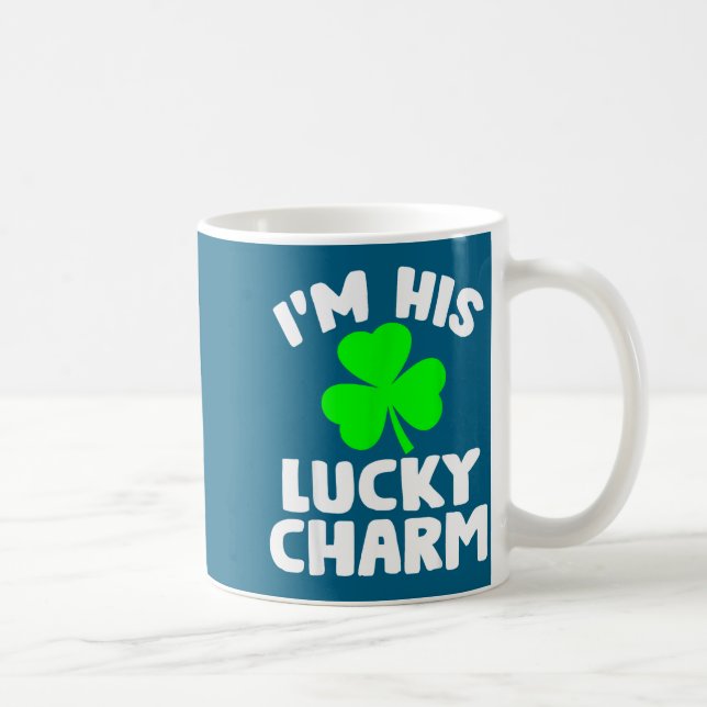 Caneca De Café I'm His Lucky Charm Funny Couples St Patrick's Day (Direita)