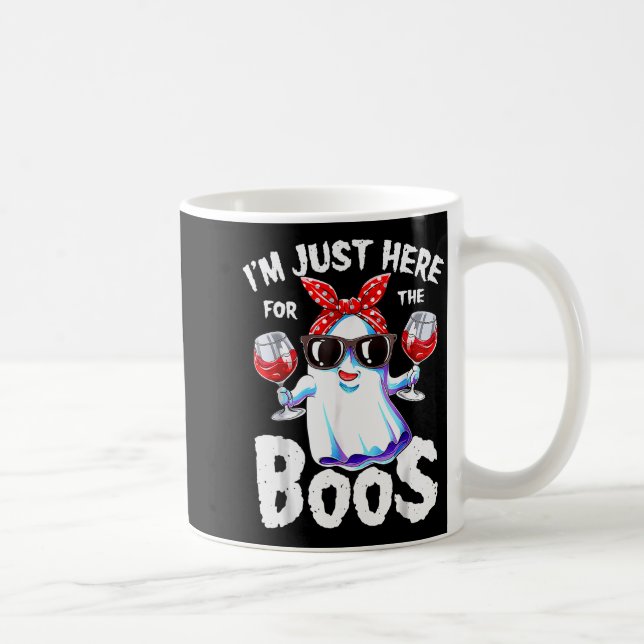 Caneca De Café I'm Just Here For The Boos Halloween Women Ghost C (Direita)
