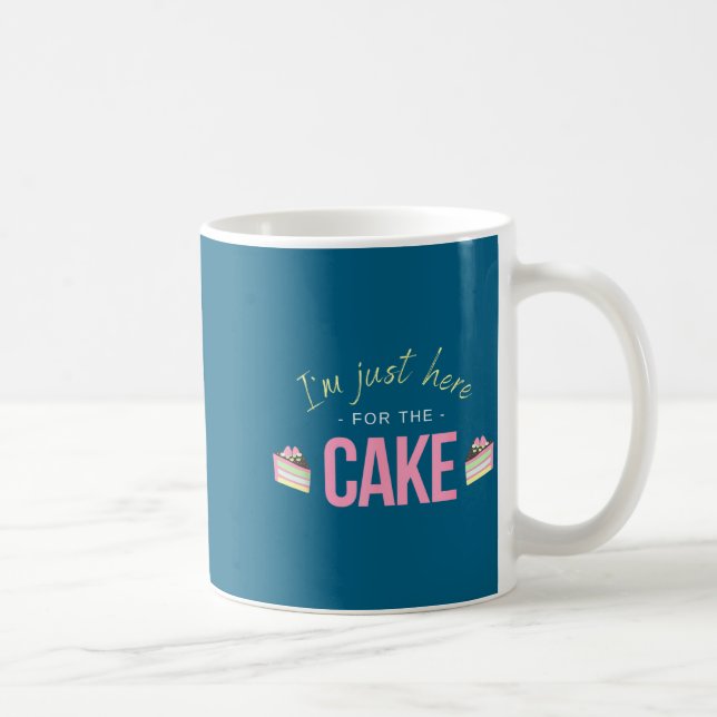 Caneca De Café I'm Just Here For The Cake I Funny Sarcastic Sayin (Direita)
