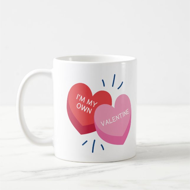 Caneca De Café I'm my own valentine Coffee Mug  (Esquerda)
