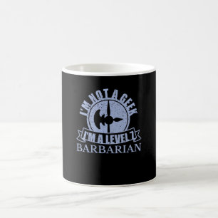 CANECA DE CAFÉ IM NÃO É UM GEEK PARA UM BARBÁRIO DE NÍVEL 7