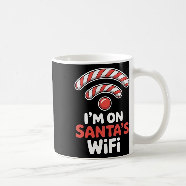 Caneca De Café Im On Santas Wifi Christmas Holiday Xmas  (Direita)