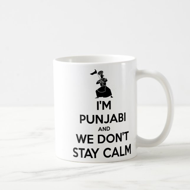 Caneca De Café Im Punjabi And We Dont Keep Calm Baby  (Direita)