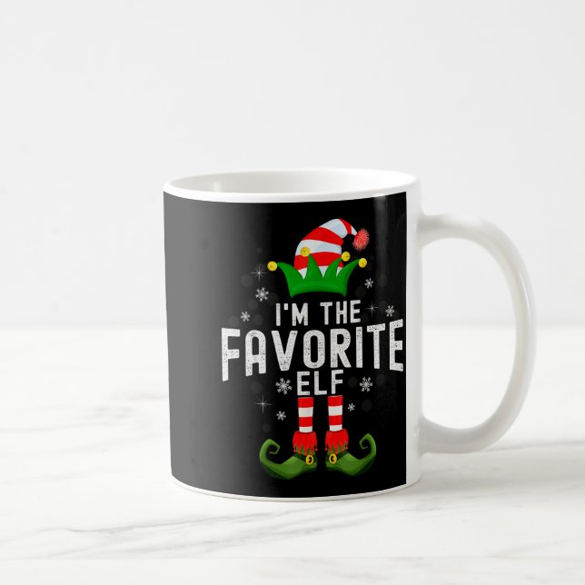 Caneca De Café I'm The Favorite Elf Christmas Family Pjs Costume  (Direita)