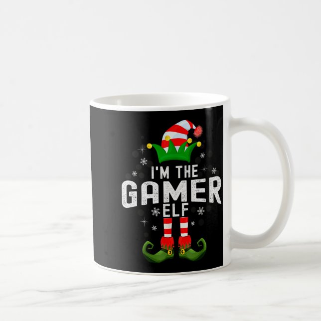 Caneca De Café I'm The Gamer Elf Christmas Family Pjs Costume  (Direita)