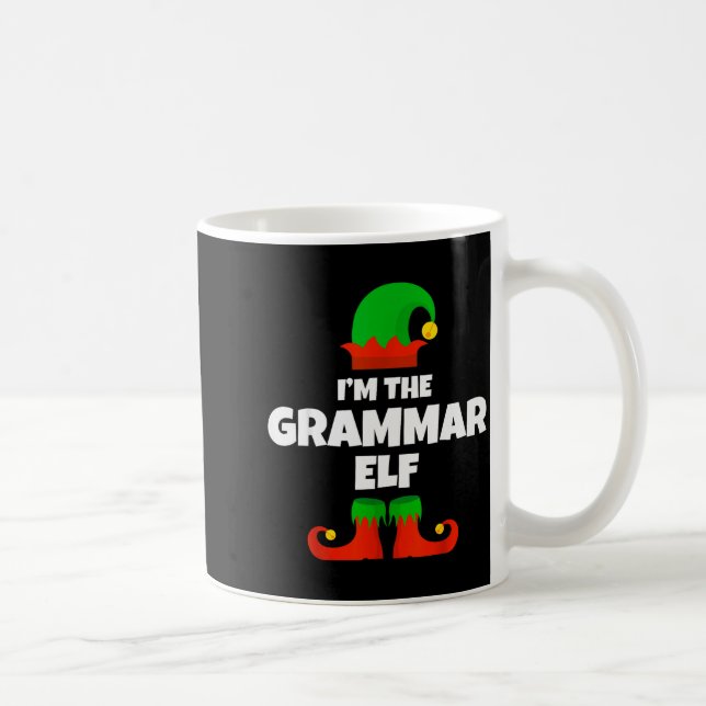 Caneca De Café I'm The Grammar Elf Family Pajama Christmas Englie (Direita)