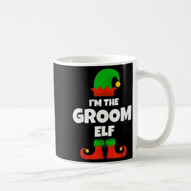 Caneca De Café I'm The Groom Elf Family Pajama Christmas Funny  (Direita)