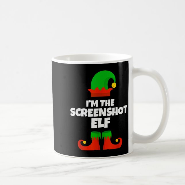 Caneca De Café I'm The Screenshot Elf Family Pajama Christmas Fun (Direita)