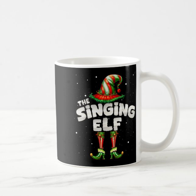 Caneca De Café I'm The Singing Elf Family Matching Group Christma (Direita)