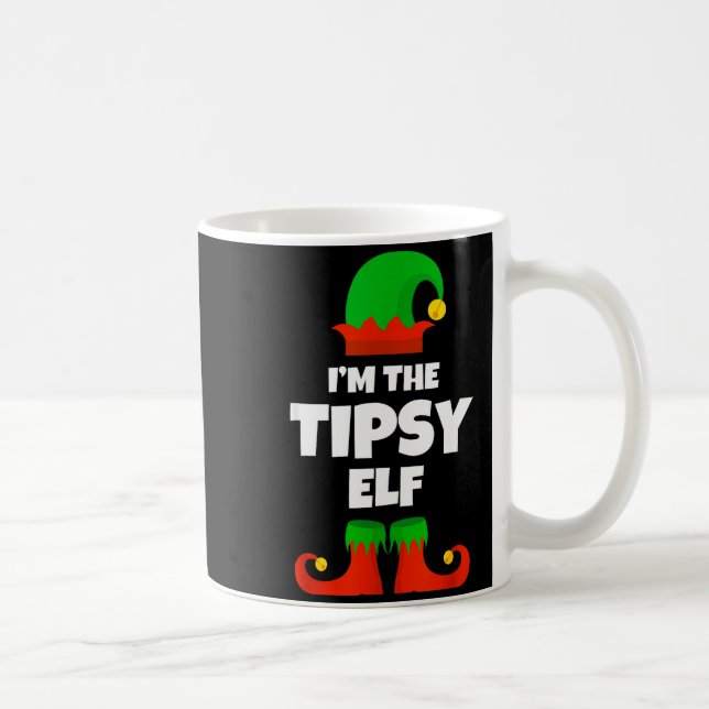 Caneca De Café I'm The Tipsy Elf Family Pajama Christmas Funny  (Direita)