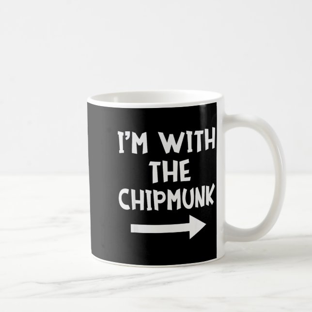 Caneca De Café I'm With The Chipmunk Matching Couple Halloween Co (Direita)