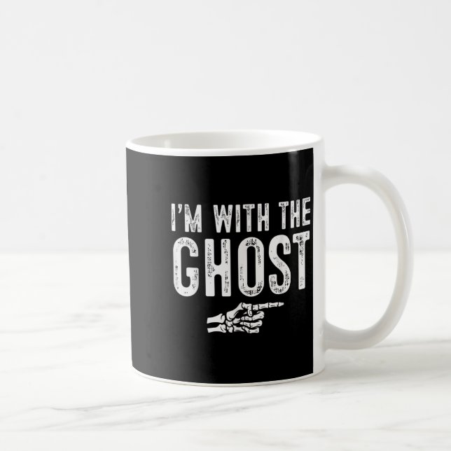 Caneca De Café I'm With The Ghost Easy Costume Halloween Couples  (Direita)