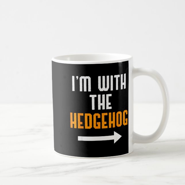 Caneca De Café I'm With The Hedgehog Costume Funny Halloween Coup (Direita)