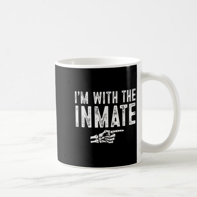 Caneca De Café I'm With The Inmate Easy Costume Halloween Couples (Direita)