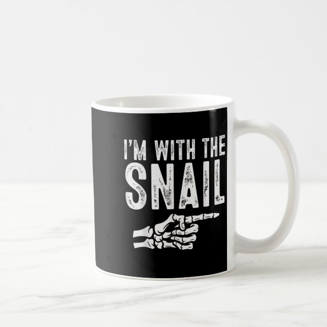 Caneca De Café I'm With The Snail Easy Costume Halloween Couples  (Direita)