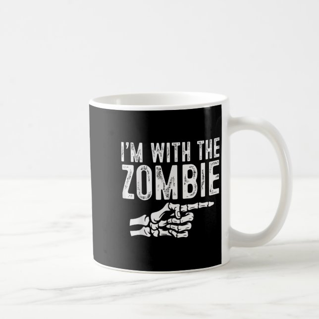 Caneca De Café I'm With The Zombie Easy Costume Halloween Couples (Direita)