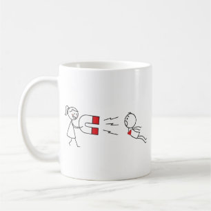 Caneca de Café Ímã de Amor de Boneco Divertido