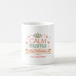 Caneca De Café Ímã Melhores Mãe Calma Mamãe Corações de Valentim