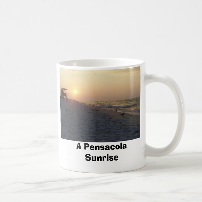 Caneca De Café Imagem 003, um nascer do sol de Pensacola (Direita)