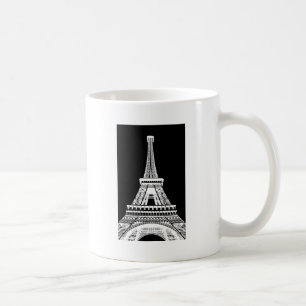 Caneca De Café Imagem Branca em Torre Eiffel