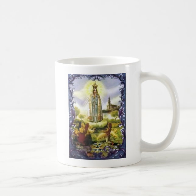 Caneca De Café Imagem da aparição Nossa Senhora da Fátima (Direita)