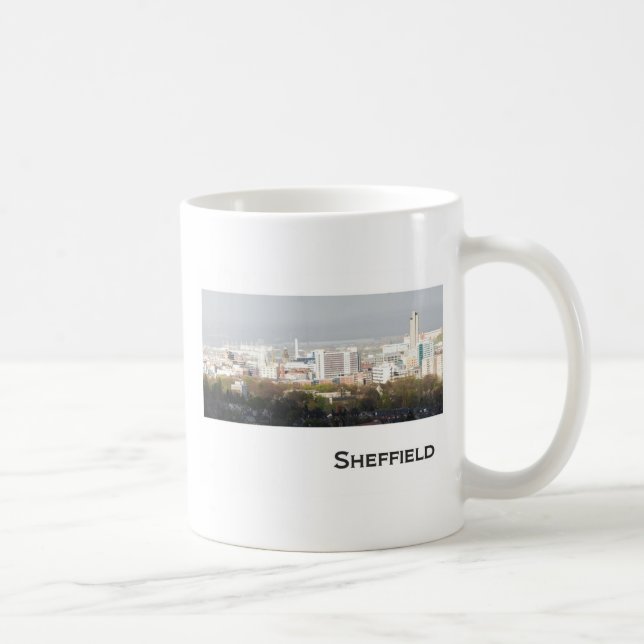 Caneca De Café Imagem da paisagem de Sheffield (Direita)
