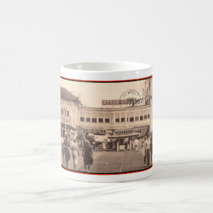 CANECA DE CAFÉ IMAGEM DE ATLANTIC CITY DO INÍCIO DO SÉC. XX
