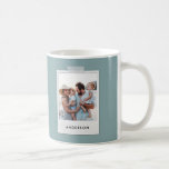 Caneca De Café Imagem de colagem de fotos Vintage coco elegante m<br><div class="desc">Trendy vintage retro fotografia tipografia na moda simples design moderna. A cor de fundo azul pode ser alterada.</div>