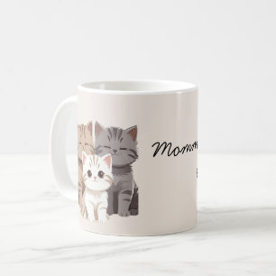 Caneca De Café Imagem de Três Gatos, Gêmeos,
